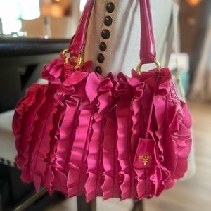 Prada Pink Vernice Leather Tote